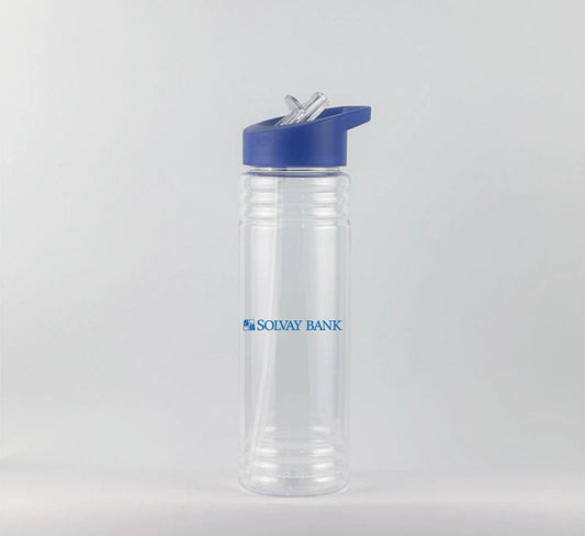 Clear Impact Water Bottle with Flip Straw Lid